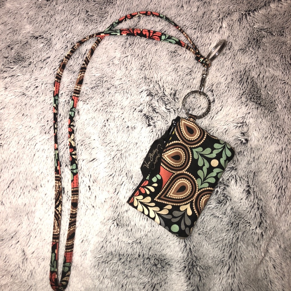 Vera Bradley lanyard + wallet